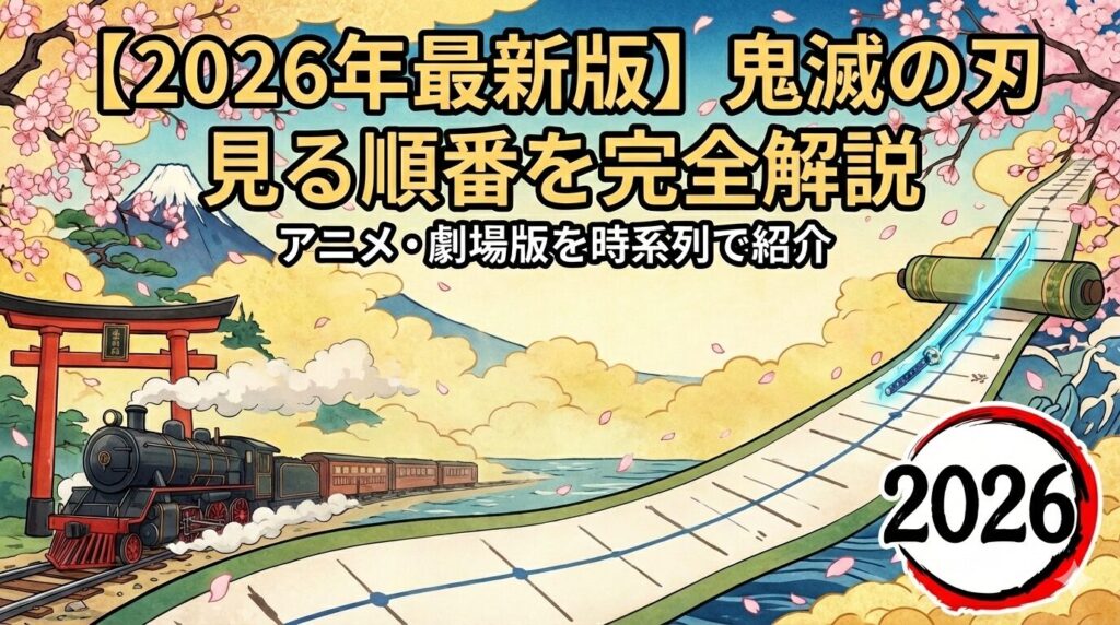 鬼滅の刃　見る順番　アイキャッチ