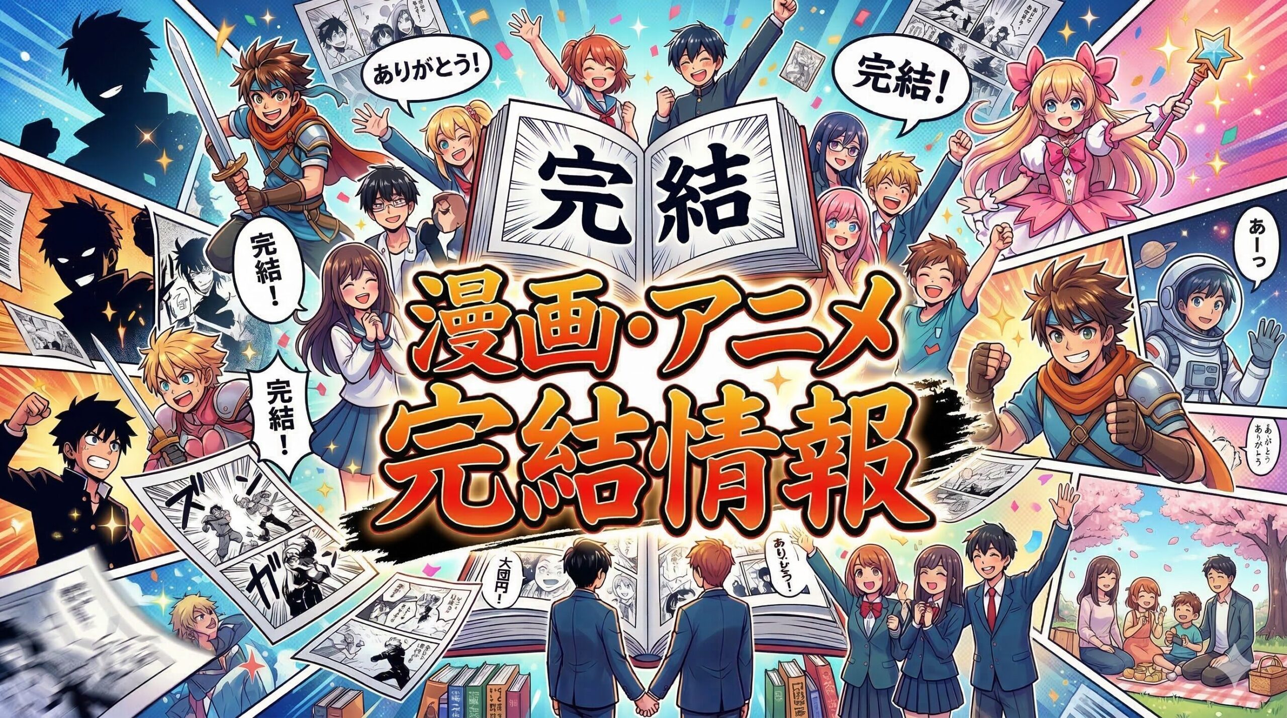 漫画・アニメ　完結情報　アイキャッチ