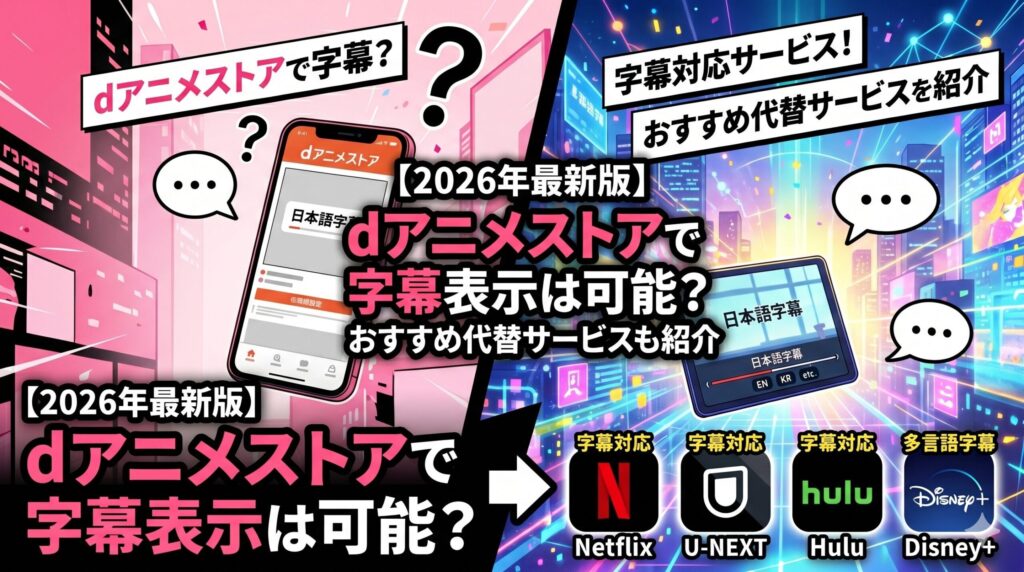 dアニメストア　字幕　アイキャッチ