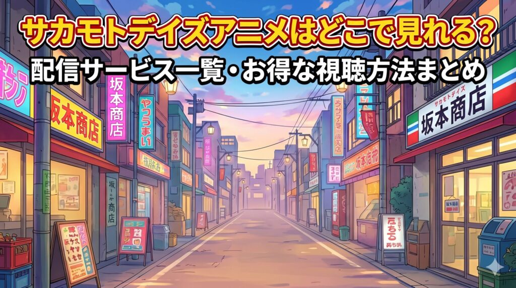 サカモトデイズアニメ　どこで見れる　アイキャッチ